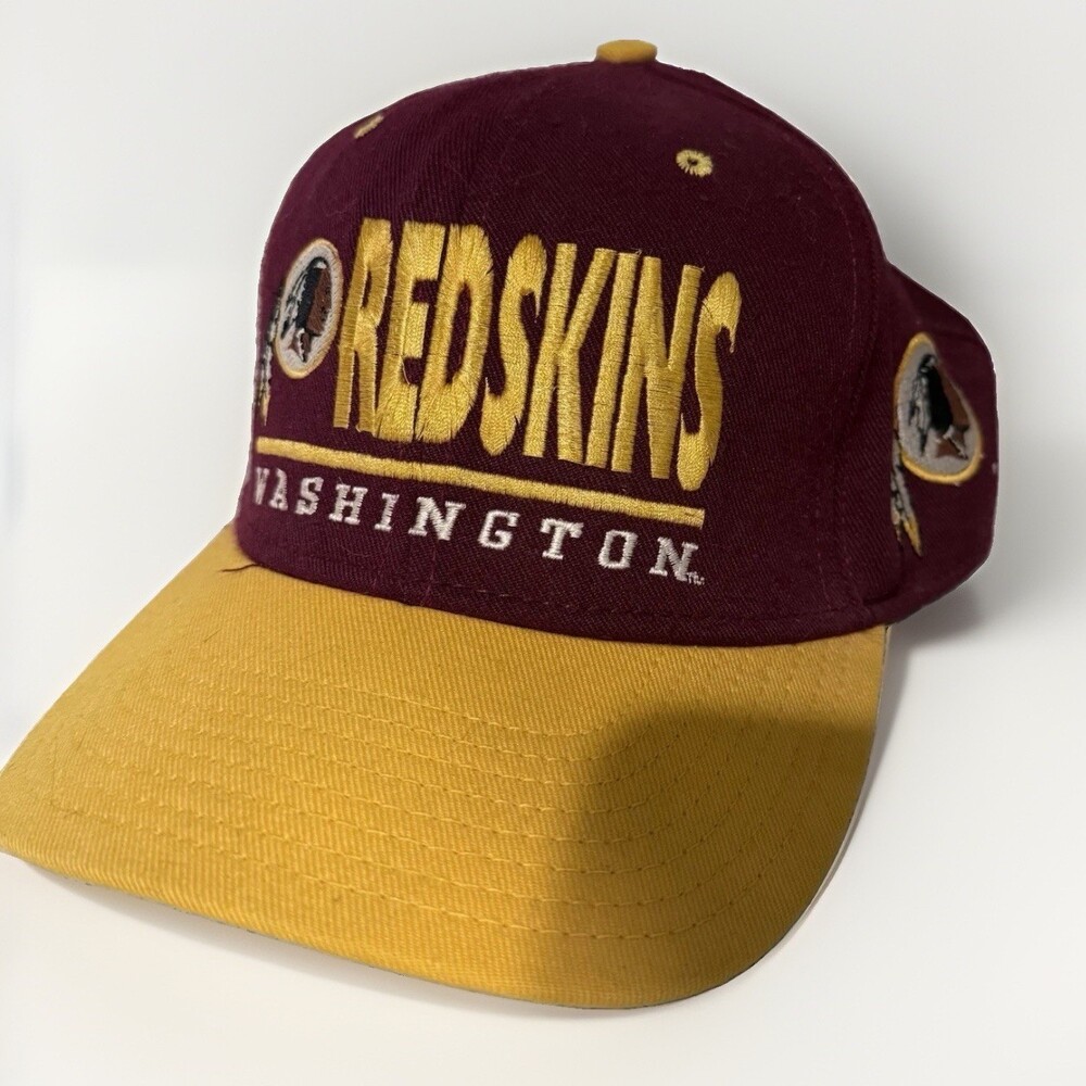 Vintage Team NFL Washington Redskins NFL Snapback Cap Burgundy Gold